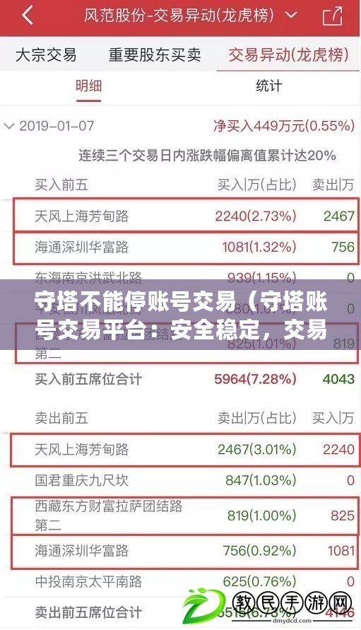 守塔不能停賬號交易（守塔賬號交易平臺：安全穩定，交易無憂）
