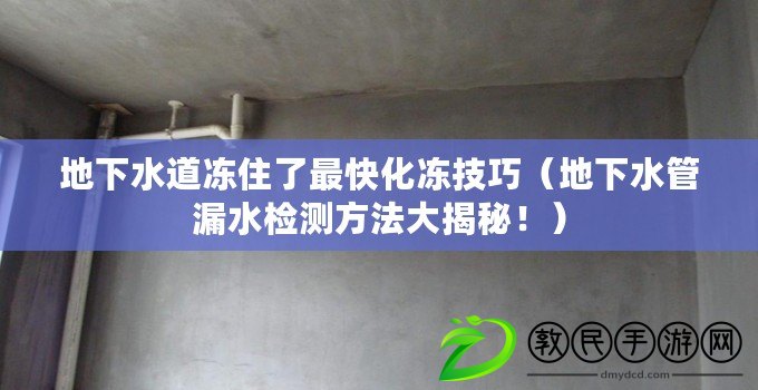 地下水道凍住了最快化凍技巧（地下水管漏水檢測方法大揭秘?。? title=