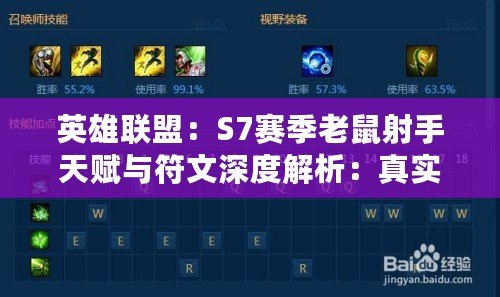 英雄聯盟：S7賽季老鼠射手天賦與符文深度解析：真實傷害威力覽