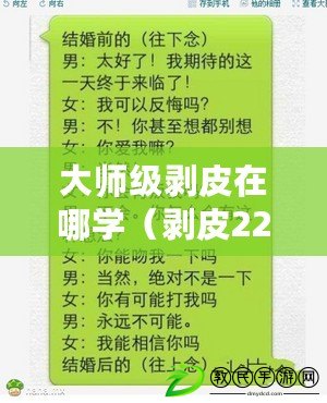 大師級剝皮在哪學（剝皮225之后的學習指南：尋找適合你的導師）