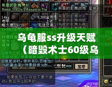 烏龜服ss升級天賦（暗毀術士60級烏龜服：黑暗中的無敵之力）
