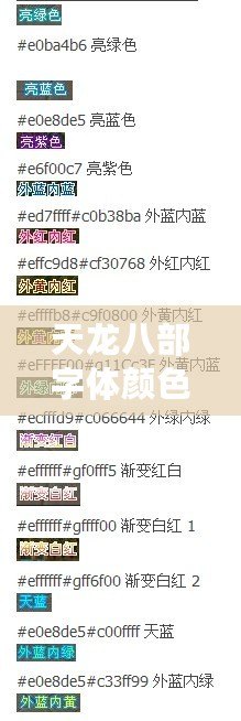 天龍八部字體顏色代碼漸變（天龍八部字體漸變代碼解析與應用指南）