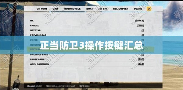 正當防衛3操作按鍵匯總