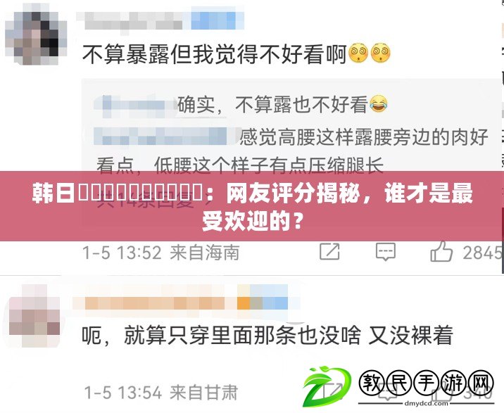 韓日乄乄乄乄乄乄乄乄乄乄：網友評分揭秘，誰才是最受歡迎的？
