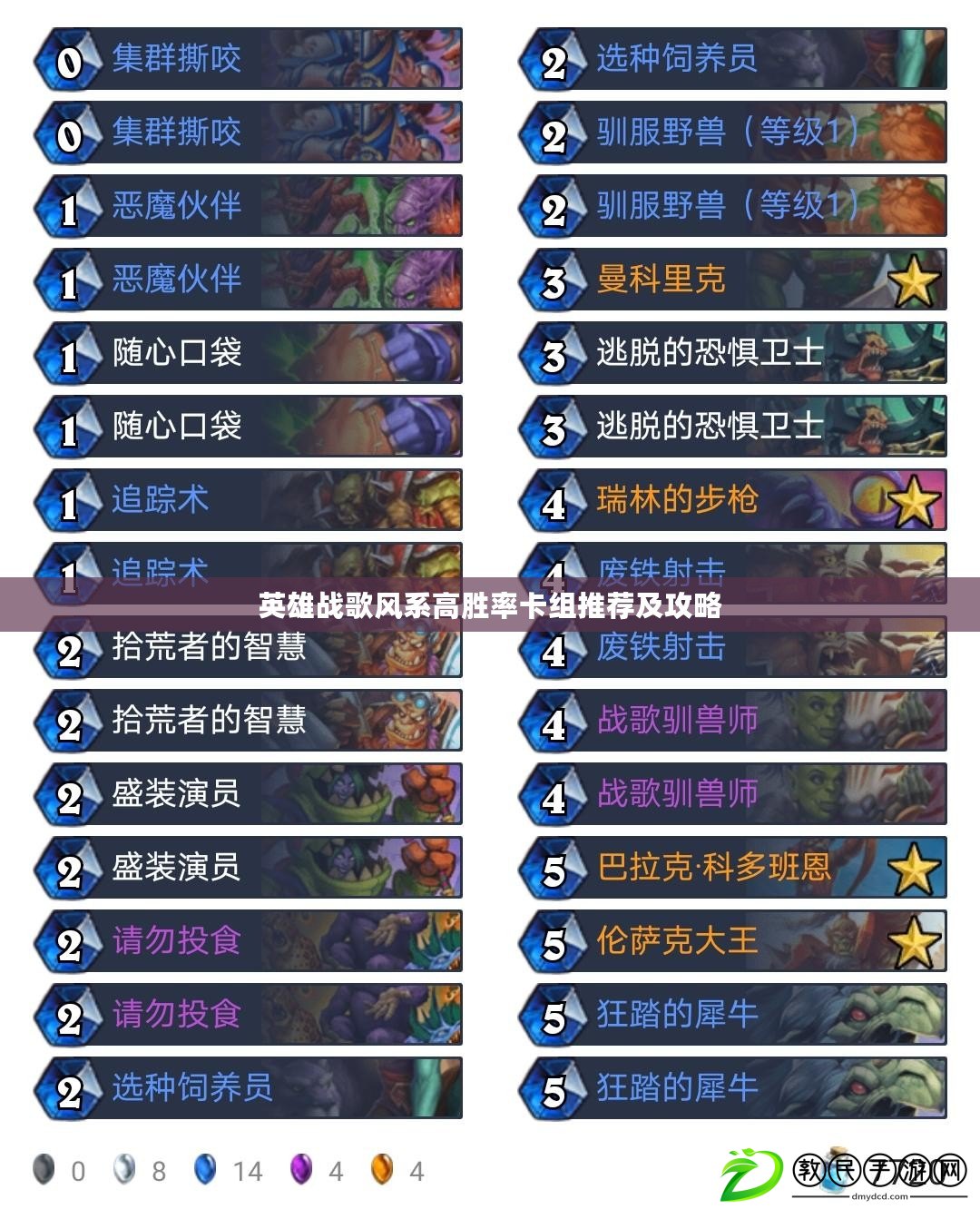 英雄戰歌風系高勝率卡組推薦及攻略
