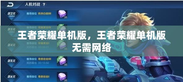 王者榮耀單機版，王者榮耀單機版無需網絡