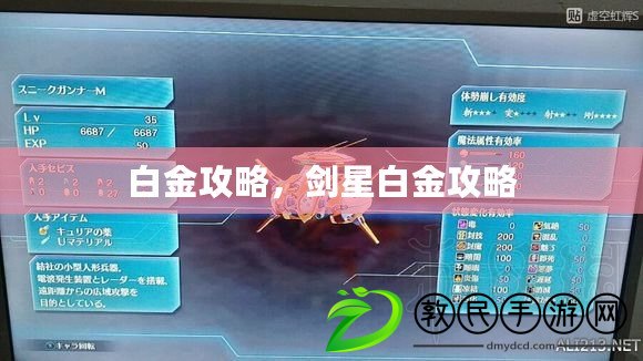 白金攻略，劍星白金攻略