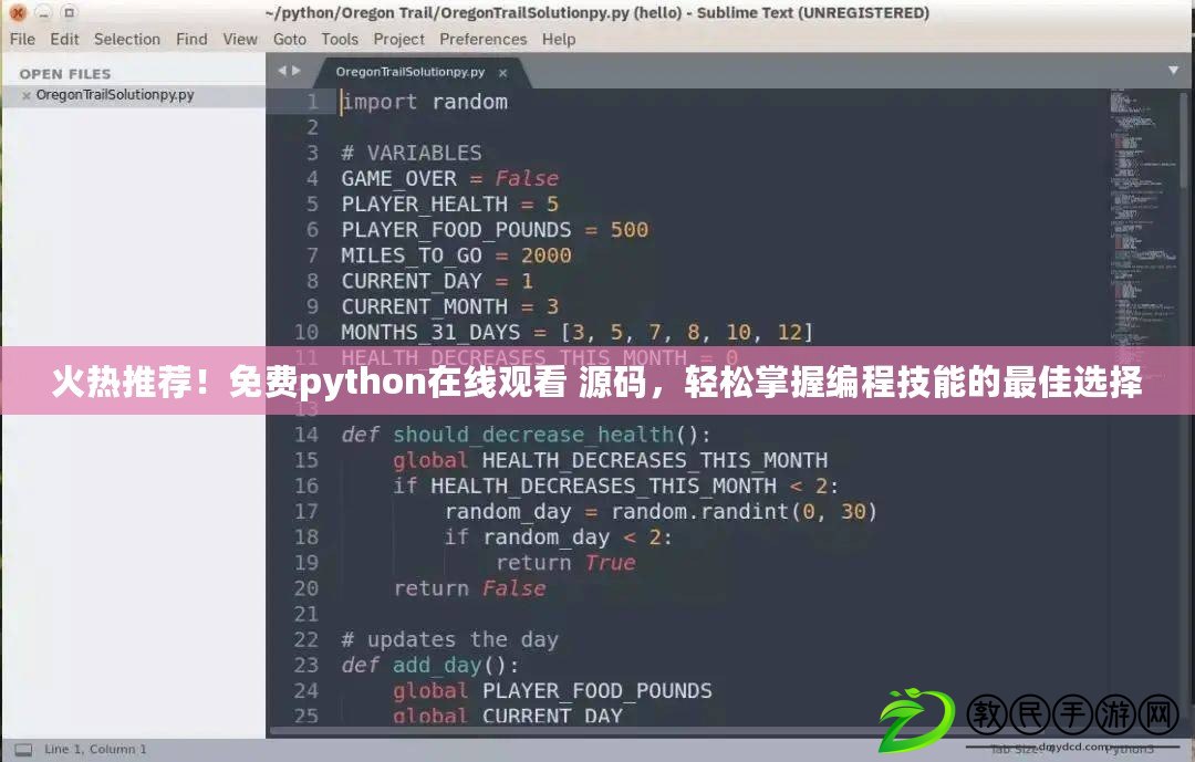 火熱推薦！免費python在線觀看 源碼，輕松掌握編程技能的最佳選擇