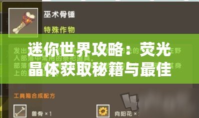 迷你世界攻略：熒光晶體獲取秘籍與最佳地圖探索指南！