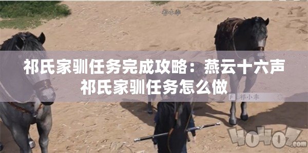 祁氏家馴任務完成攻略：燕云十六聲祁氏家馴任務怎么做