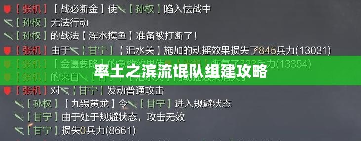 率土之濱流氓隊組建攻略