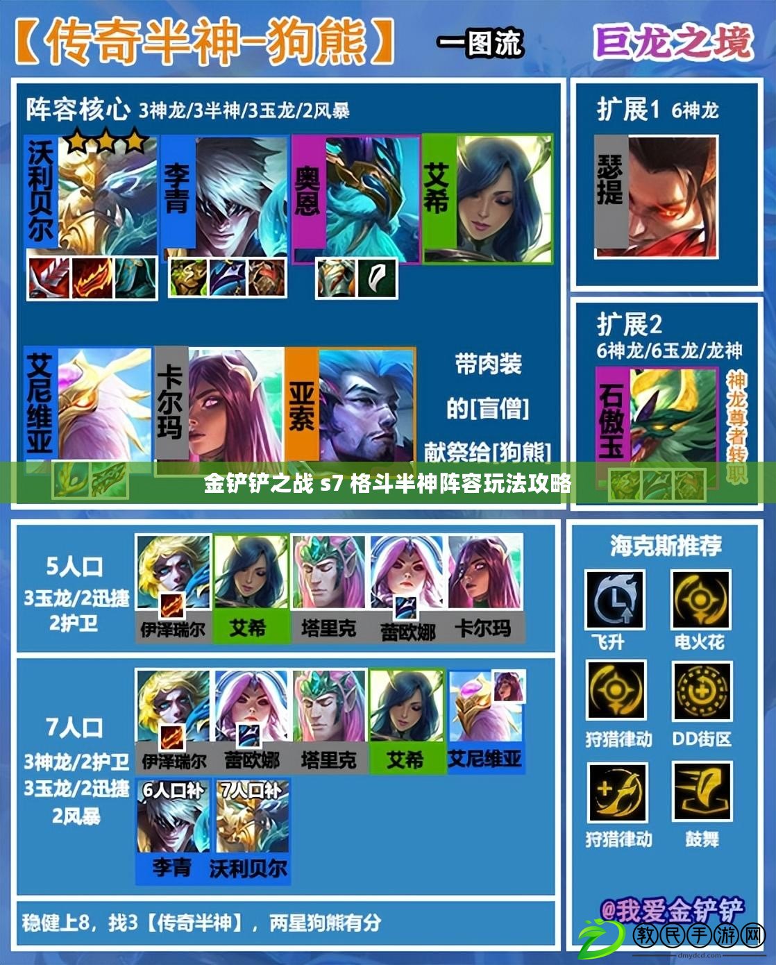 金鏟鏟之戰 s7 格斗半神陣容玩法攻略