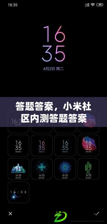 答題答案，小米社區內測答題答案