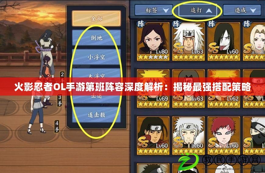 火影忍者OL手游第班陣容深度解析：揭秘最強搭配策略