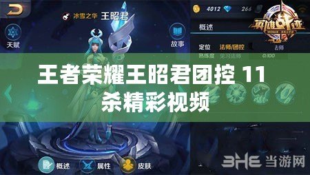 王者榮耀王昭君團控 11 殺精彩視頻