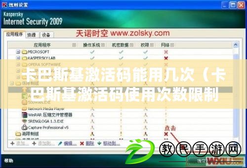 卡巴斯基激活碼能用幾次(卡巴斯基激活碼使用次數限制是多少) 卡巴斯基激活碼能用幾次(卡巴斯基激活碼使用次數限制是多少)