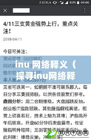 inu 網絡釋義（探尋inu網絡釋義的深層內涵）