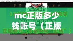 mc正版多少錢賬號（正版Minecraft購買指南：安全、可靠的官方渠道在哪里？）