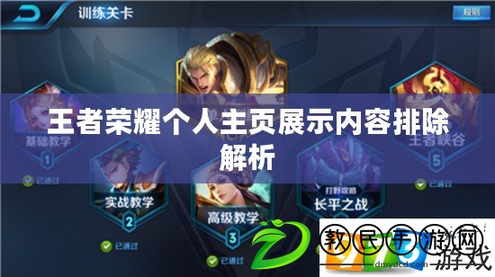 王者榮耀個人主頁展示內容排除解析