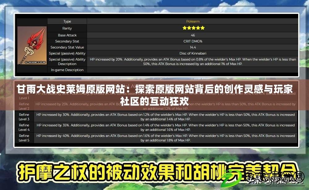 甘雨大戰史萊姆原版網站：探索原版網站背后的創作靈感與玩家社區的互動狂歡