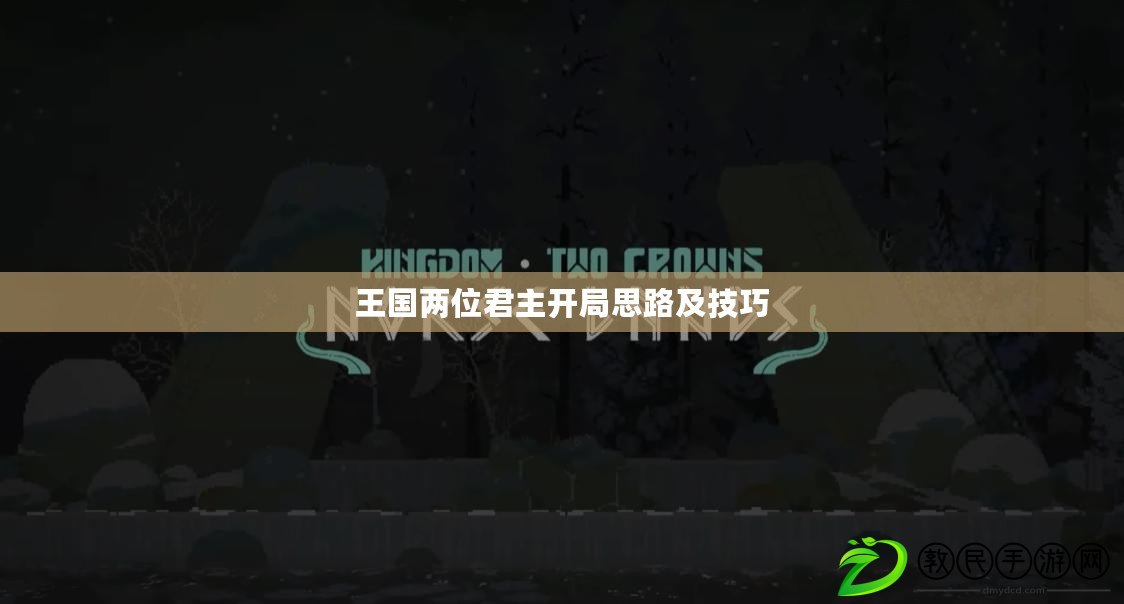 王國兩位君主開局思路及技巧